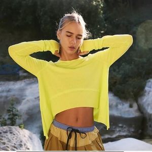 NWOT Free People Movement Tempo Long-Sleeve Tee Color: Limeade